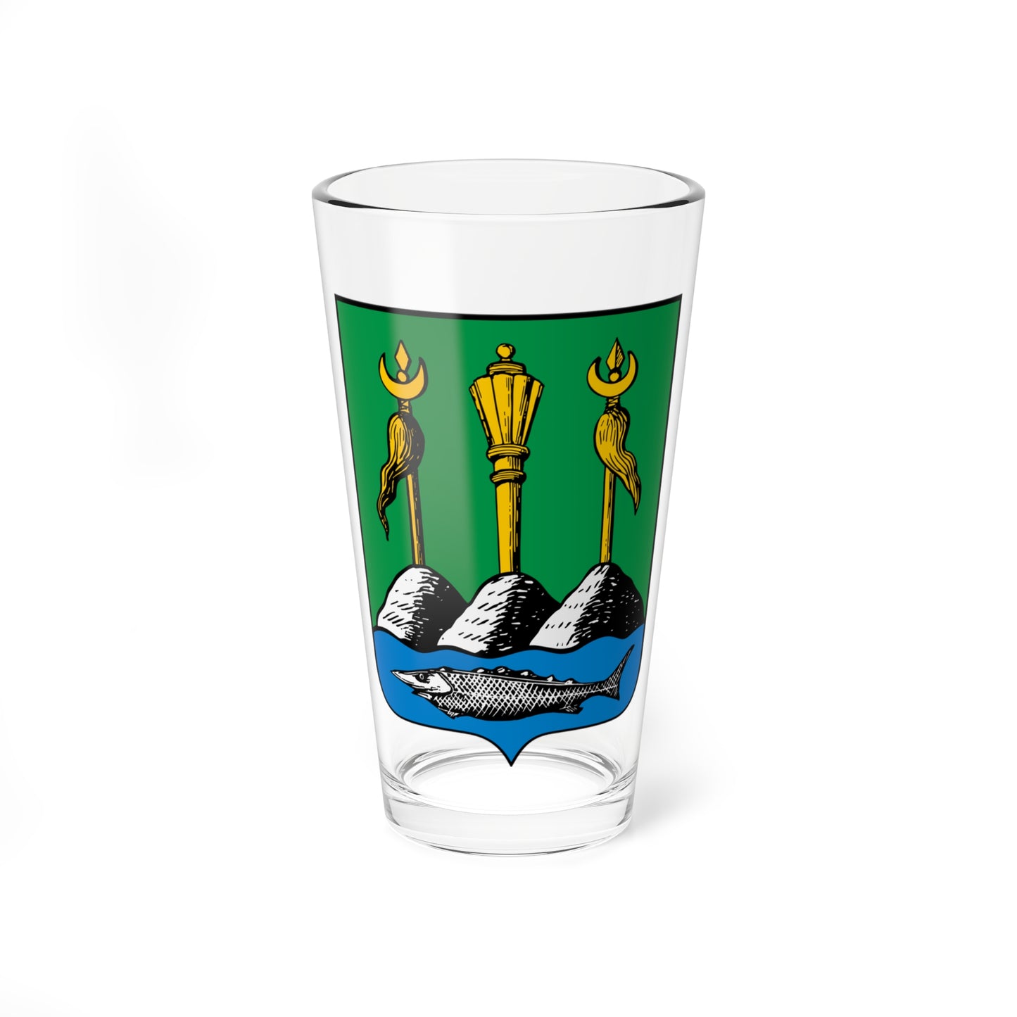 Coat of arms of Uralsk 1878 (Russia) (Coat of Arms) Pint Glass 16oz