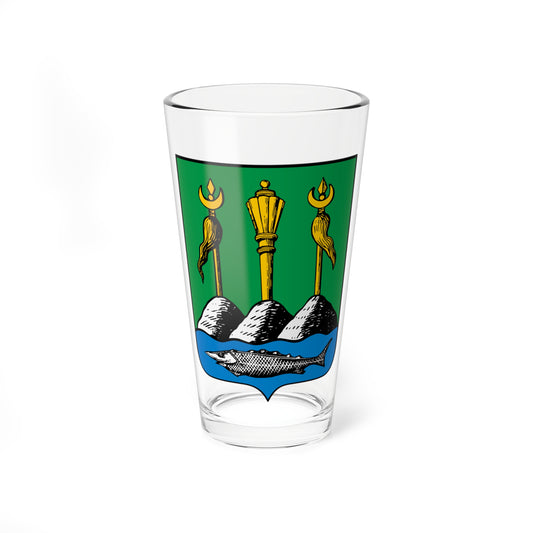 Coat of arms of Uralsk 1878 (Russia) (Coat of Arms) Pint Glass 16oz