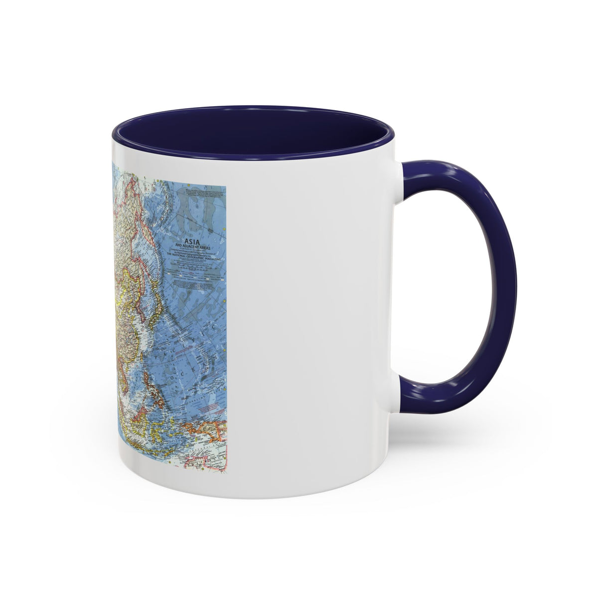 Asia and Adjacent Areas (1959) (Map) Accent Coffee Mug
