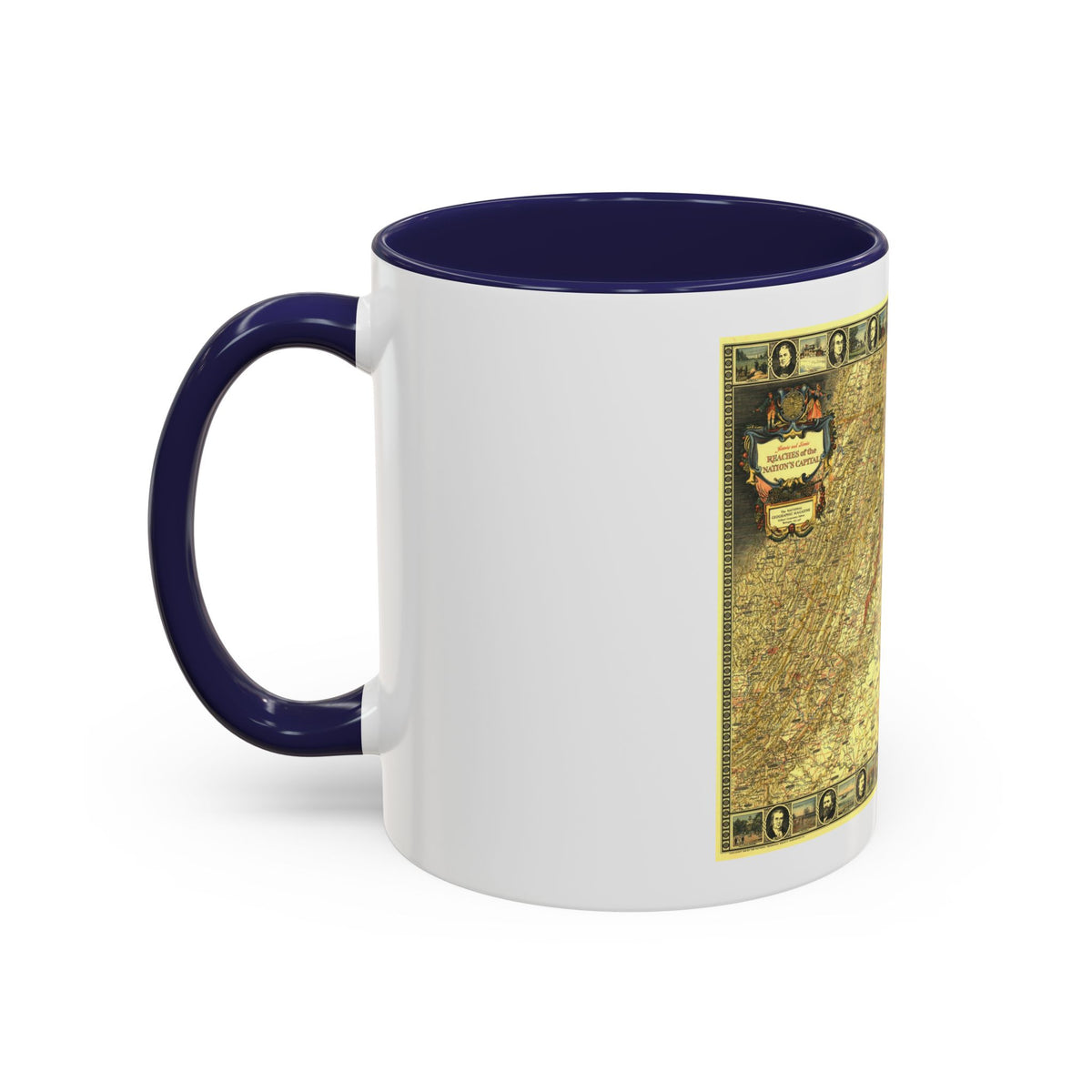USA - Washington, Historic and Scenic (1939) (Map) Accent Coffee Mug