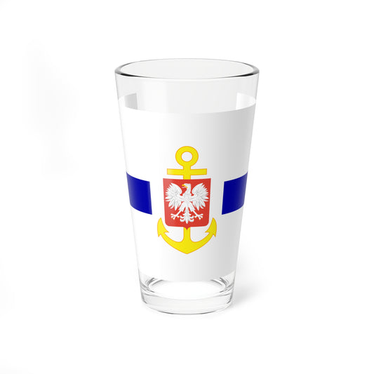 PRL service flag blue (Poland) Pint Glass 16oz