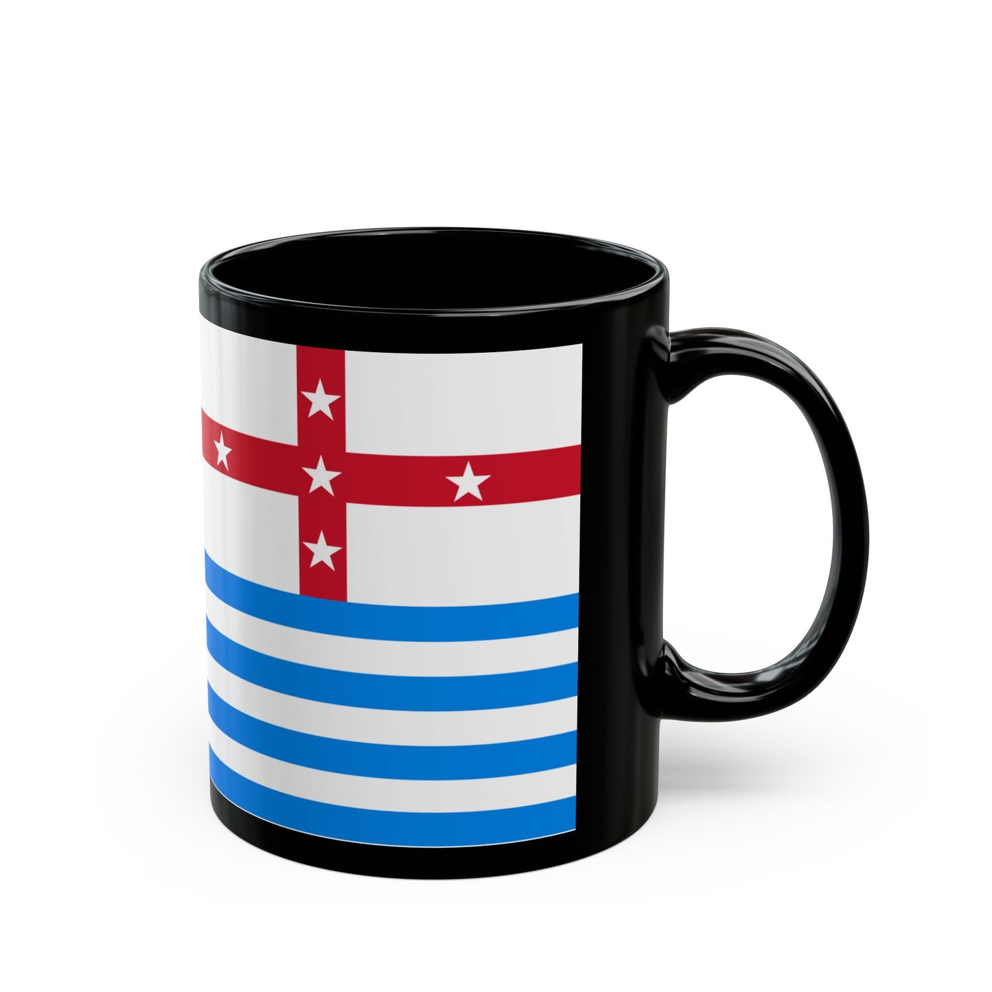 Lower Murray River Flag Australia - Black Coffee Mug-Go Mug Yourself