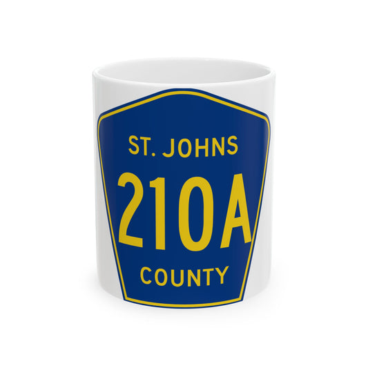 St. Johns County 210A (Florida) (Road Sign) White Coffee Mug