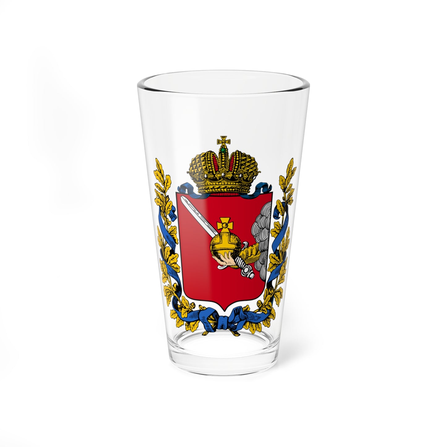 Coat of arms of Vologda Governorate 1878 (Russia) (Coat of Arms) Pint Glass 16oz