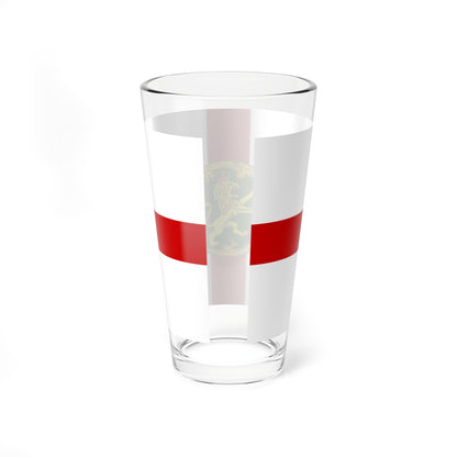 Flag of Alderney (United Kingdom) Pint Glass 16oz