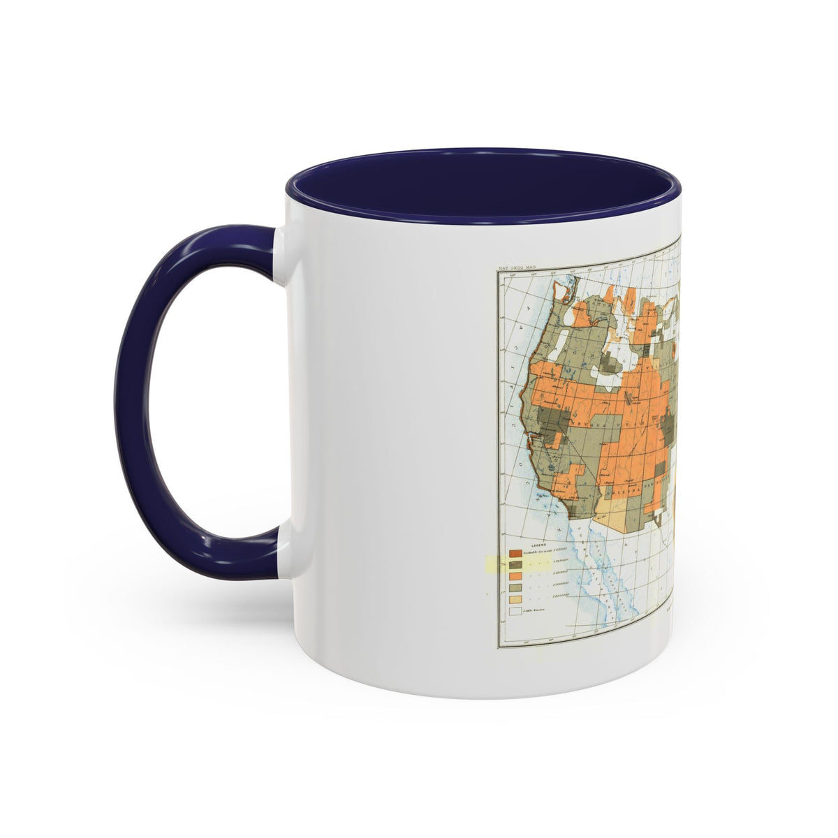 USA - The United States (1892) (Map) Accent Coffee Mug