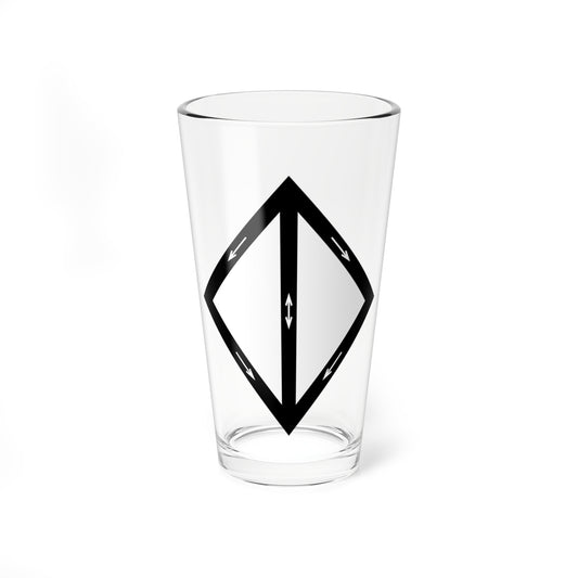 Emblem for the 2-IV-JTR (Denmark) (Coat of Arms) Pint Glass 16oz