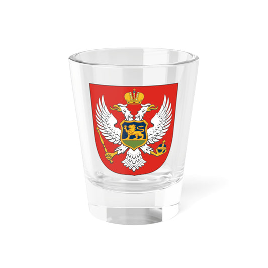 Lesser Royal Arms of Montenegro (Montenegro) (Coat of Arms) Shot Glass 1.5oz
