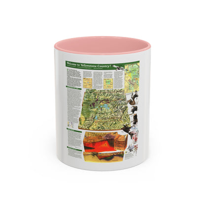 USA - Yellowstone and Grand Teton 2 (1989) (Map) Accent Coffee Mug