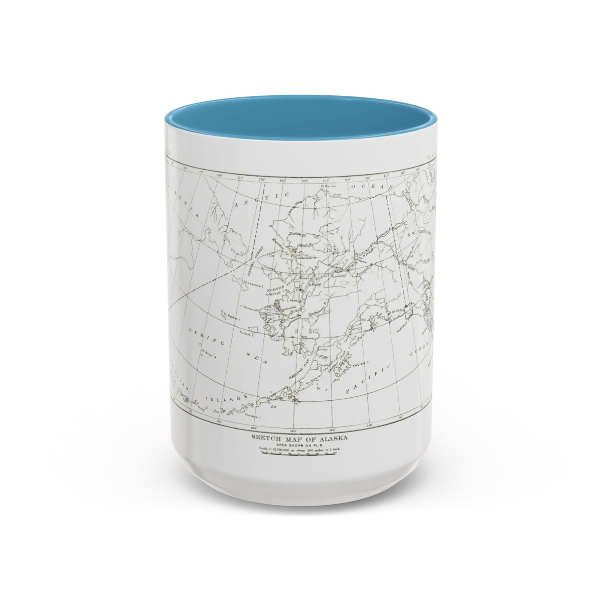 Alaska - Sketch Map (1891) (Map) Accent Coffee Mug