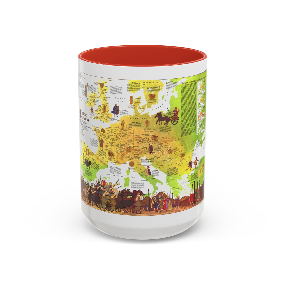 Europe - Celtic (1977) (Map) Accent Coffee Mug