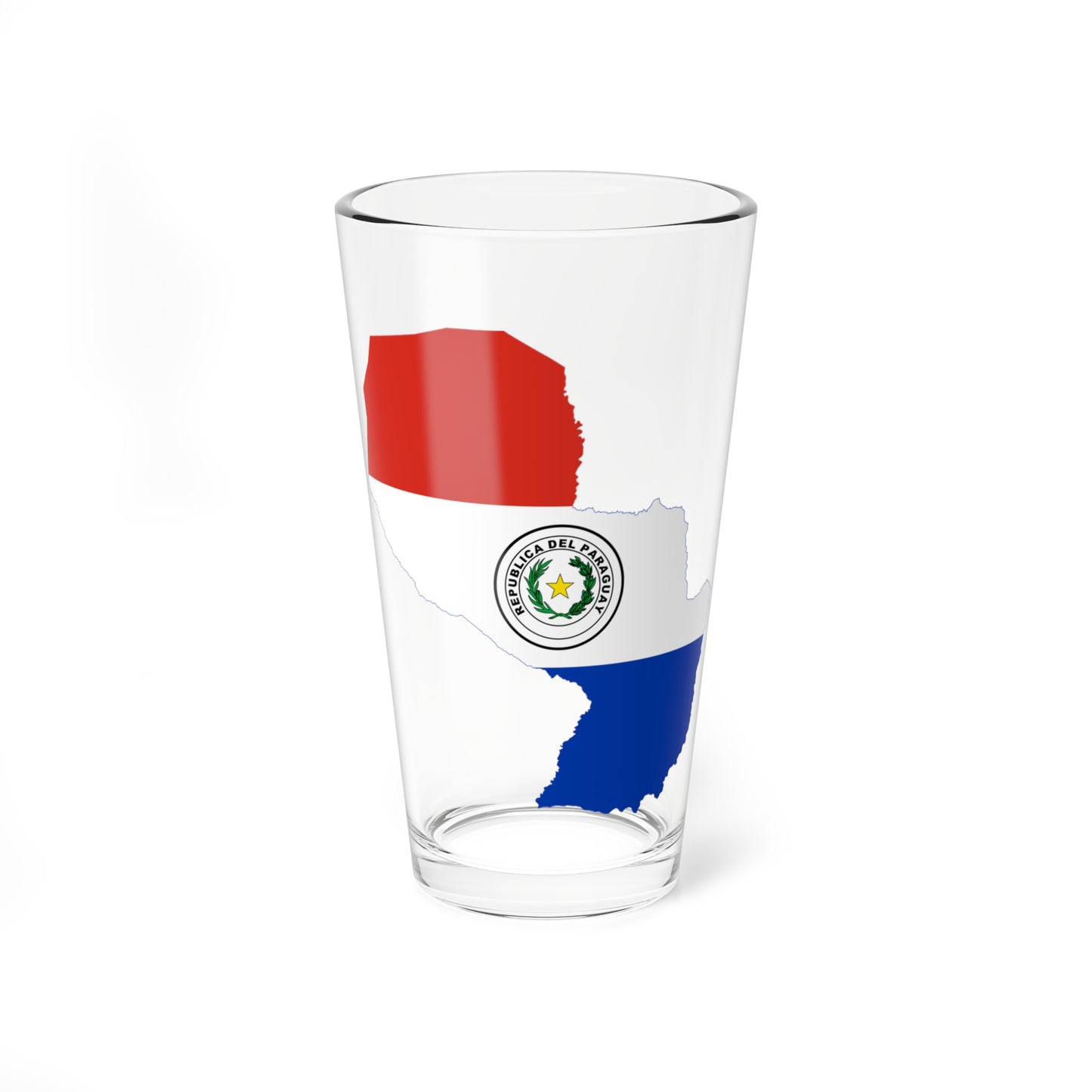 Flag-map of Paraguay (Paraguay) Pint Glass 16oz