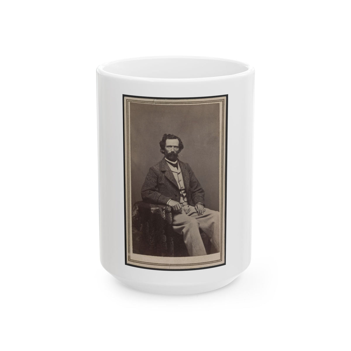 Unidentified Man Seated At Table (U.S. Civil War) White Coffee Mug