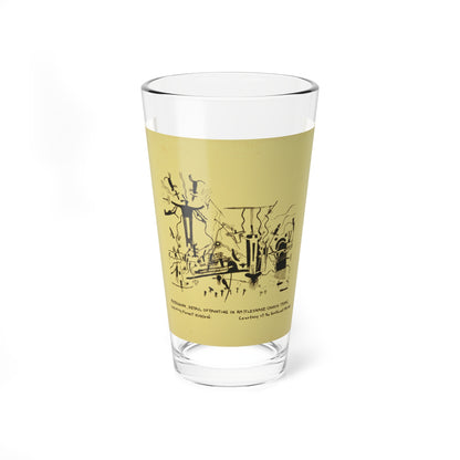 Ancient Pictographs, Rattlesnake Canyon, Texas (Native Americans in Art) Pint Glass 16oz