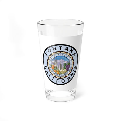 Flag of Fontana California (United States) Pint Glass 16oz