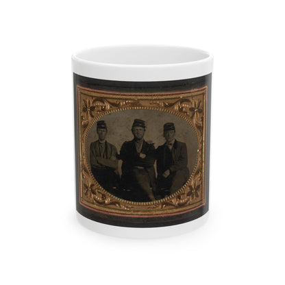 Three Unidentified Soldiers (U.S. Civil War) White Coffee Mug