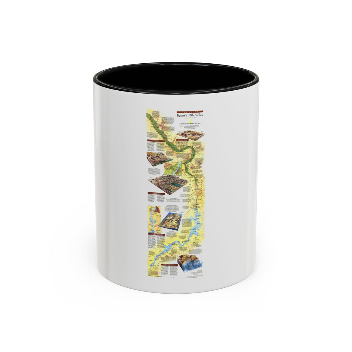 Egypt's Nile Valley- The South (1995) (Map) Accent Coffee Mug