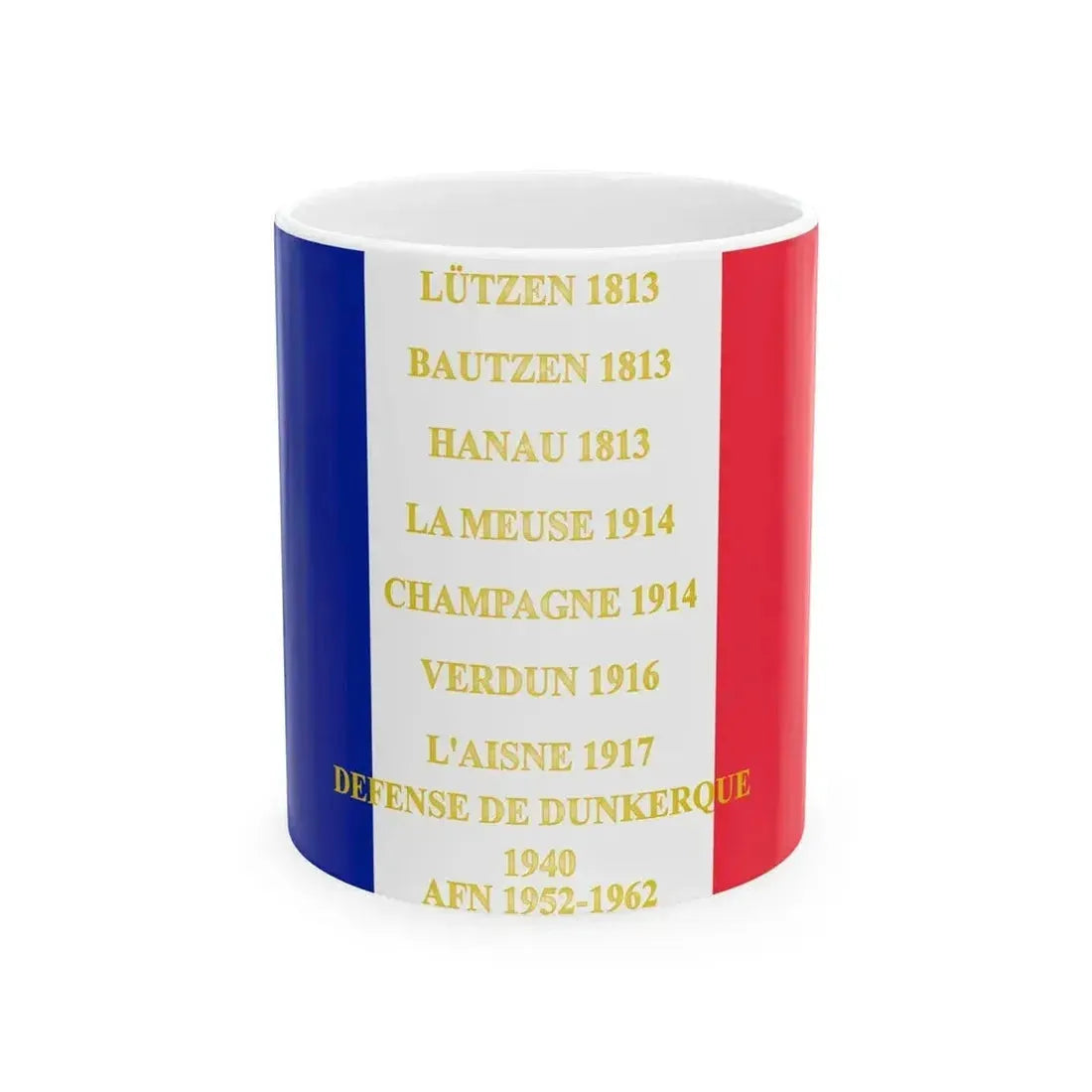 137e regiment dinfanterie de ligne-drapeau (France) White Coffee Mug 11oz - Go Mug Yourself