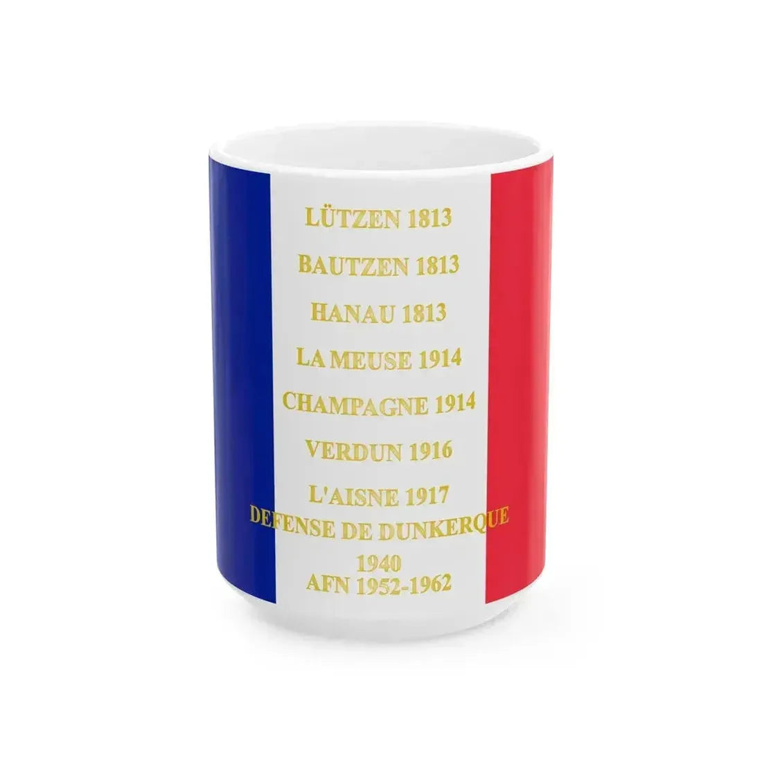 137e regiment dinfanterie de ligne-drapeau (France) White Coffee Mug 15oz - Go Mug Yourself