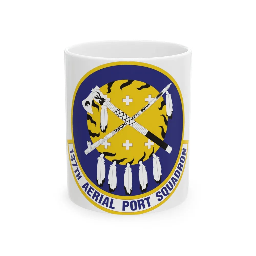 137th Aerial Port Squadron (U.S. Air Force) White Coffee Mug-11oz-Go Mug Yourself