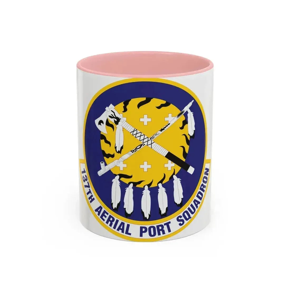 137th Aerial Port Squadron (U.S. Air Force) Accent Coffee Mug 11oz Pink - Go Mug Yourself