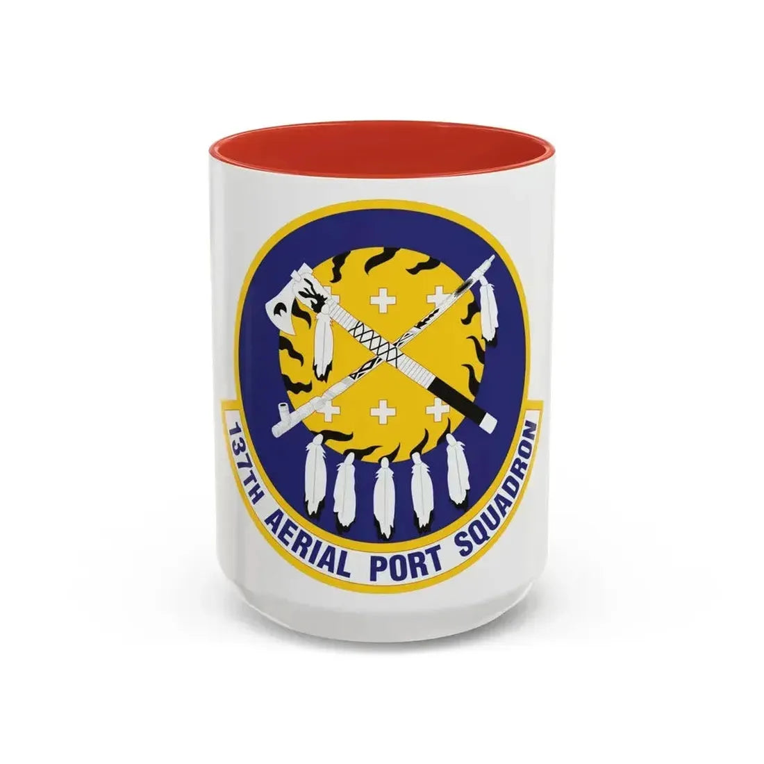 137th Aerial Port Squadron (U.S. Air Force) Accent Coffee Mug 15oz Red - Go Mug Yourself