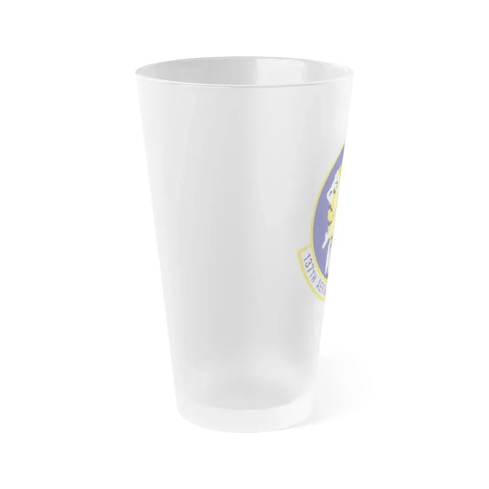 137th Aerial Port Squadron (U.S. Air Force) Frosted Pint Glass 16oz - Go Mug Yourself
