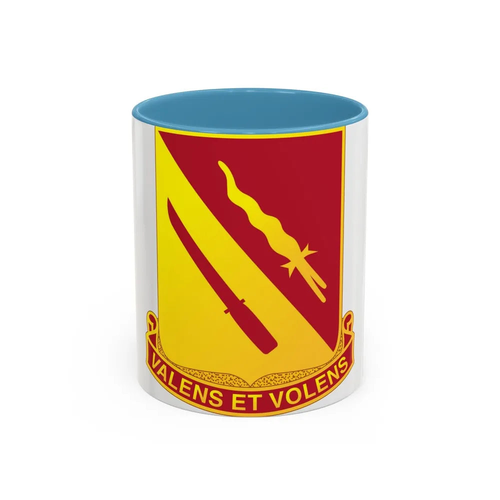 137th Artillery Regiment (U.S. Army) Accent Coffee Mug-11oz-Light Blue-Go Mug Yourself