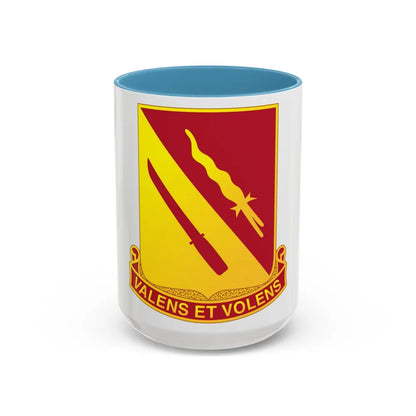 137th Artillery Regiment (U.S. Army) Accent Coffee Mug-15oz-Light Blue-Go Mug Yourself