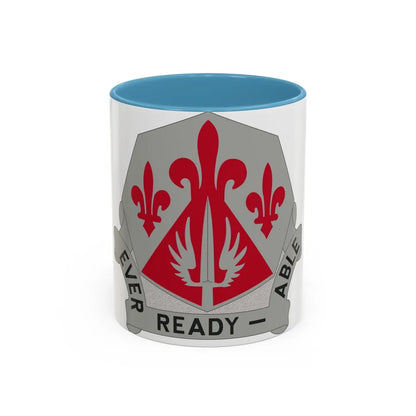 138 Engineer Group (U.S. Army) Accent Coffee Mug-11oz-Light Blue-Go Mug Yourself