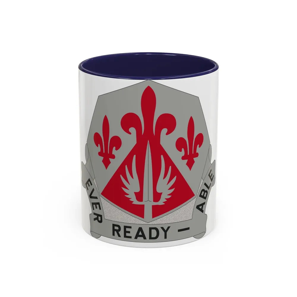 138 Engineer Group (U.S. Army) Accent Coffee Mug-11oz-Navy-Go Mug Yourself