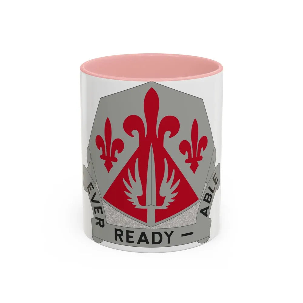 138 Engineer Group (U.S. Army) Accent Coffee Mug-11oz-Pink-Go Mug Yourself