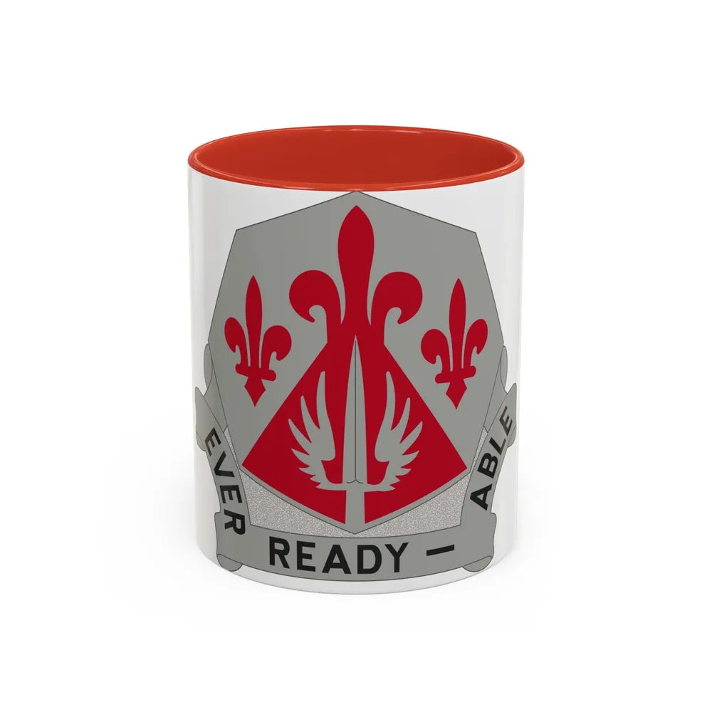 138 Engineer Group (U.S. Army) Accent Coffee Mug-11oz-Red-Go Mug Yourself