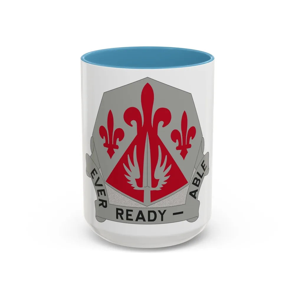 138 Engineer Group (U.S. Army) Accent Coffee Mug-15oz-Light Blue-Go Mug Yourself