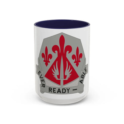 138 Engineer Group (U.S. Army) Accent Coffee Mug-15oz-Navy-Go Mug Yourself