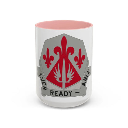 138 Engineer Group (U.S. Army) Accent Coffee Mug-15oz-Pink-Go Mug Yourself