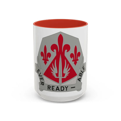 138 Engineer Group (U.S. Army) Accent Coffee Mug-15oz-Red-Go Mug Yourself