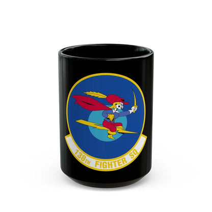 138 Fighter Squadron (U.S. Air Force) Black Coffee Mug-15oz-Go Mug Yourself