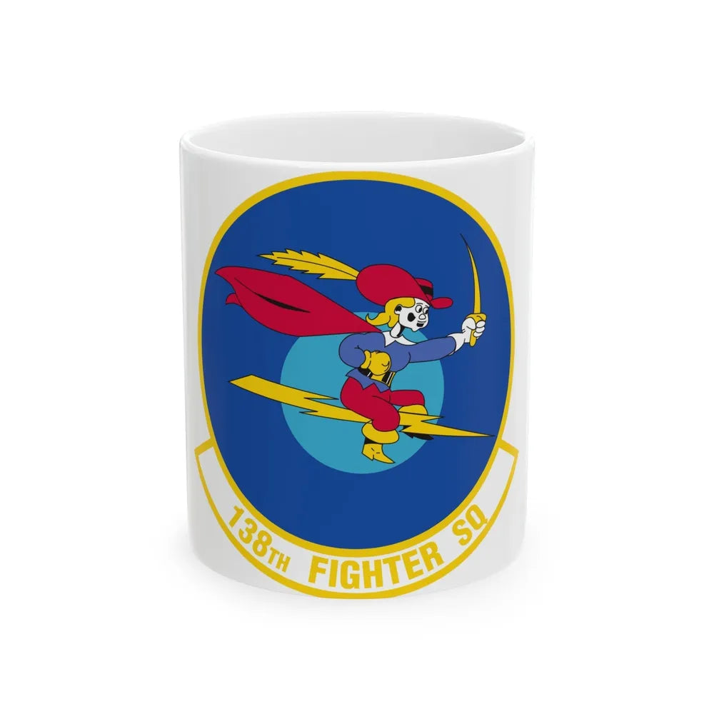 138 Fighter Squadron (U.S. Air Force) White Coffee Mug-11oz-Go Mug Yourself