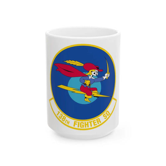 138 Fighter Squadron (U.S. Air Force) White Coffee Mug-15oz-Go Mug Yourself