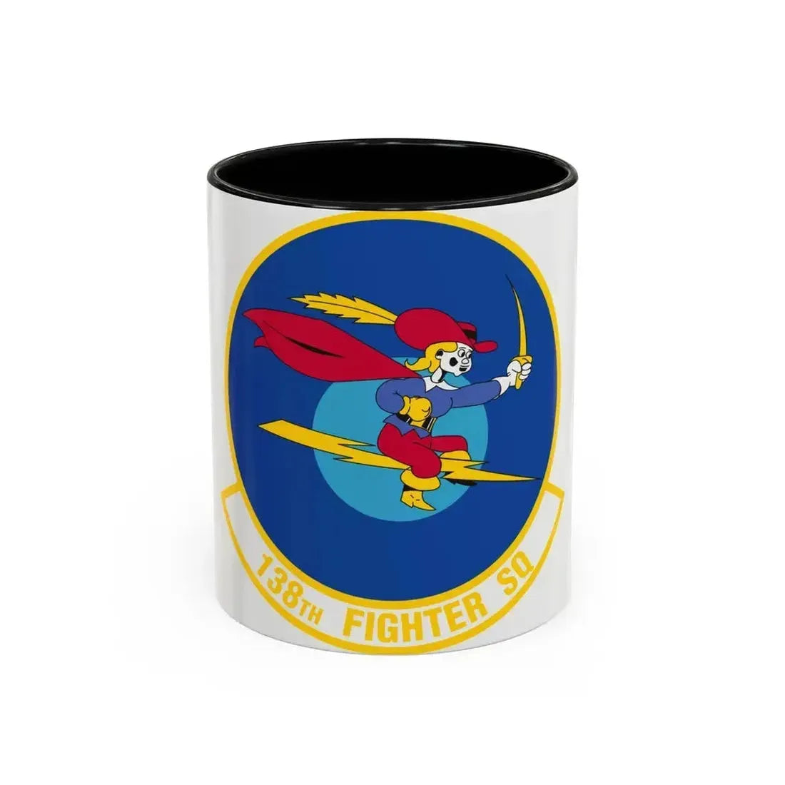 138 Fighter Squadron (U.S. Air Force) Accent Coffee Mug 11oz Black - Go Mug Yourself