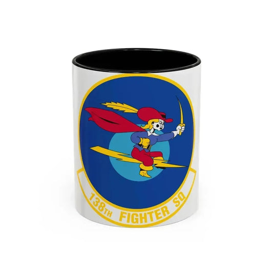 138 Fighter Squadron (U.S. Air Force) Accent Coffee Mug 11oz Black - Go Mug Yourself