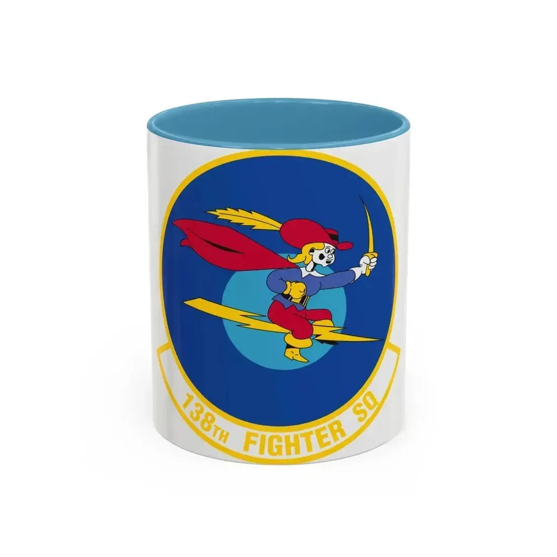 138 Fighter Squadron (U.S. Air Force) Accent Coffee Mug 11oz Light Blue - Go Mug Yourself