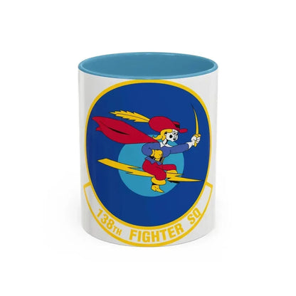 138 Fighter Squadron (U.S. Air Force) Accent Coffee Mug 11oz Light Blue - Go Mug Yourself