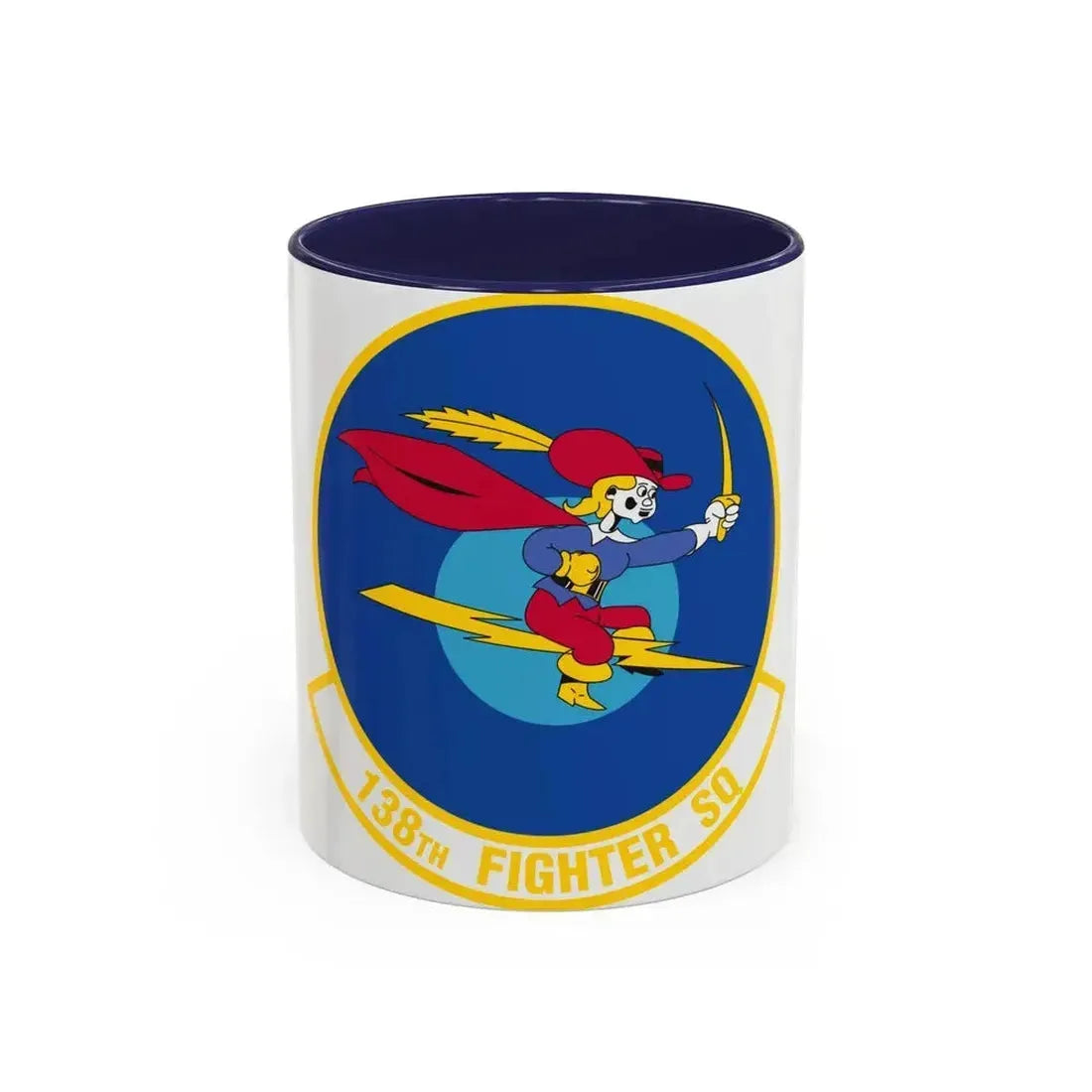 138 Fighter Squadron (U.S. Air Force) Accent Coffee Mug 11oz Navy - Go Mug Yourself