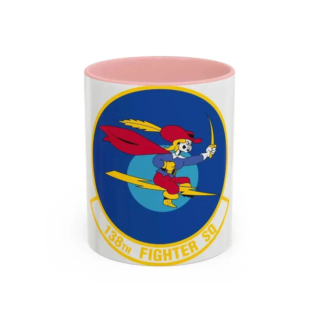 138 Fighter Squadron (U.S. Air Force) Accent Coffee Mug 11oz Pink - Go Mug Yourself