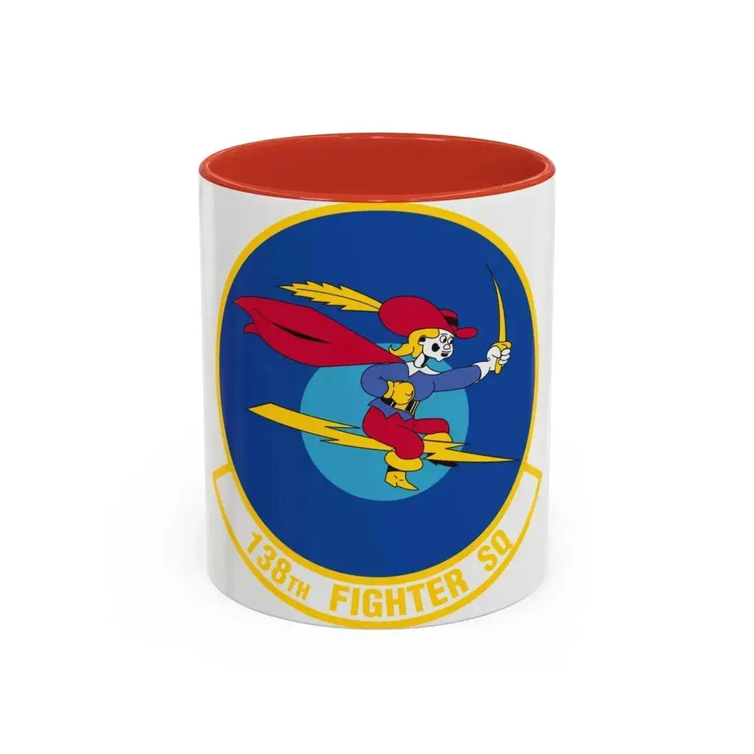 138 Fighter Squadron (U.S. Air Force) Accent Coffee Mug 11oz Red - Go Mug Yourself