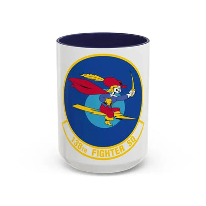 138 Fighter Squadron (U.S. Air Force) Accent Coffee Mug 15oz Navy - Go Mug Yourself