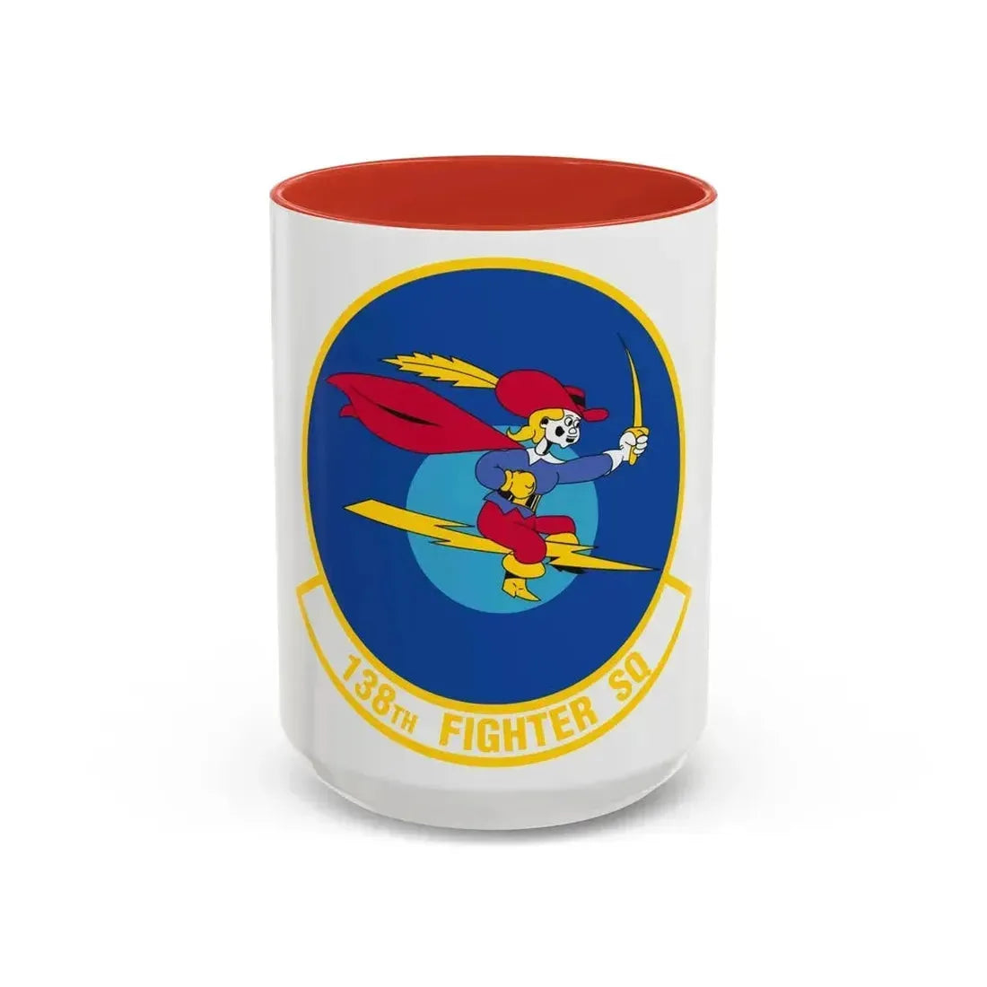 138 Fighter Squadron (U.S. Air Force) Accent Coffee Mug 15oz Red - Go Mug Yourself