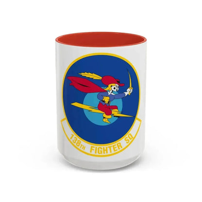 138 Fighter Squadron (U.S. Air Force) Accent Coffee Mug 15oz Red - Go Mug Yourself